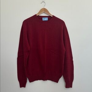 Ben Silver Charleston 100% Pima Cotton Red Crewneck Sweater Size Large